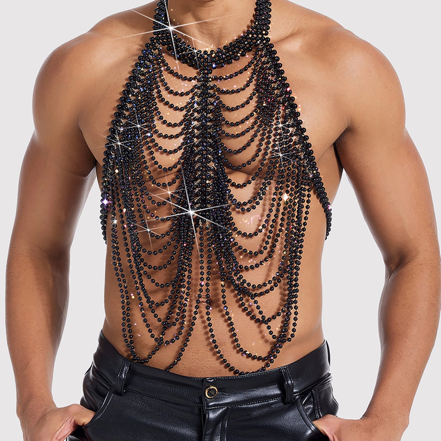 Sexy Multi-Tiered Pearl Body Chain