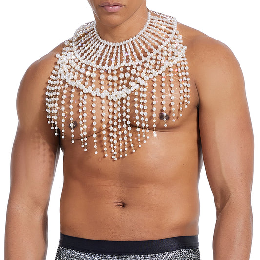 Pearl trimmed shawl