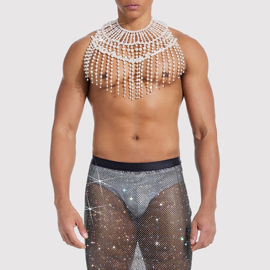 Pearl trimmed shawl