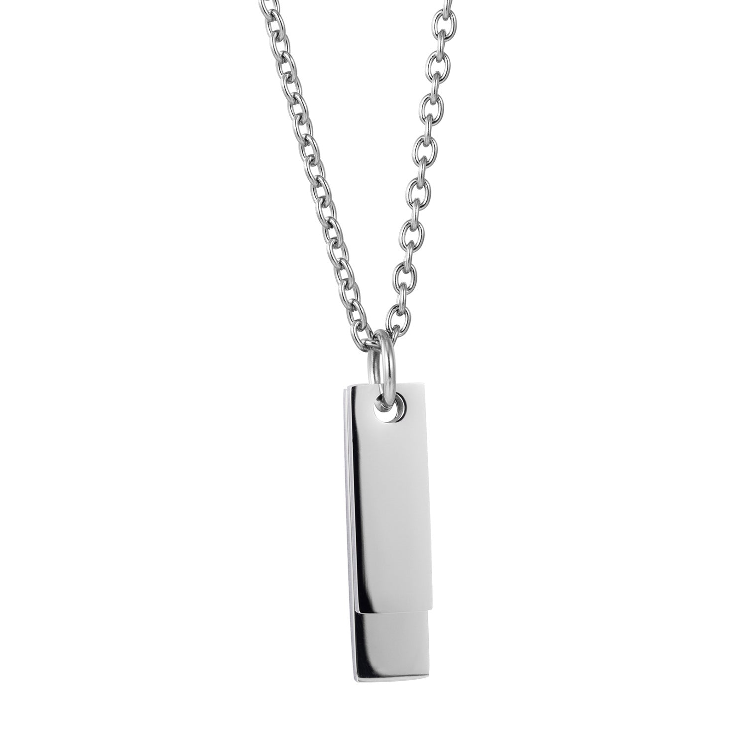 Dual-Tag Hip-Hop Necklace - Finely Polished