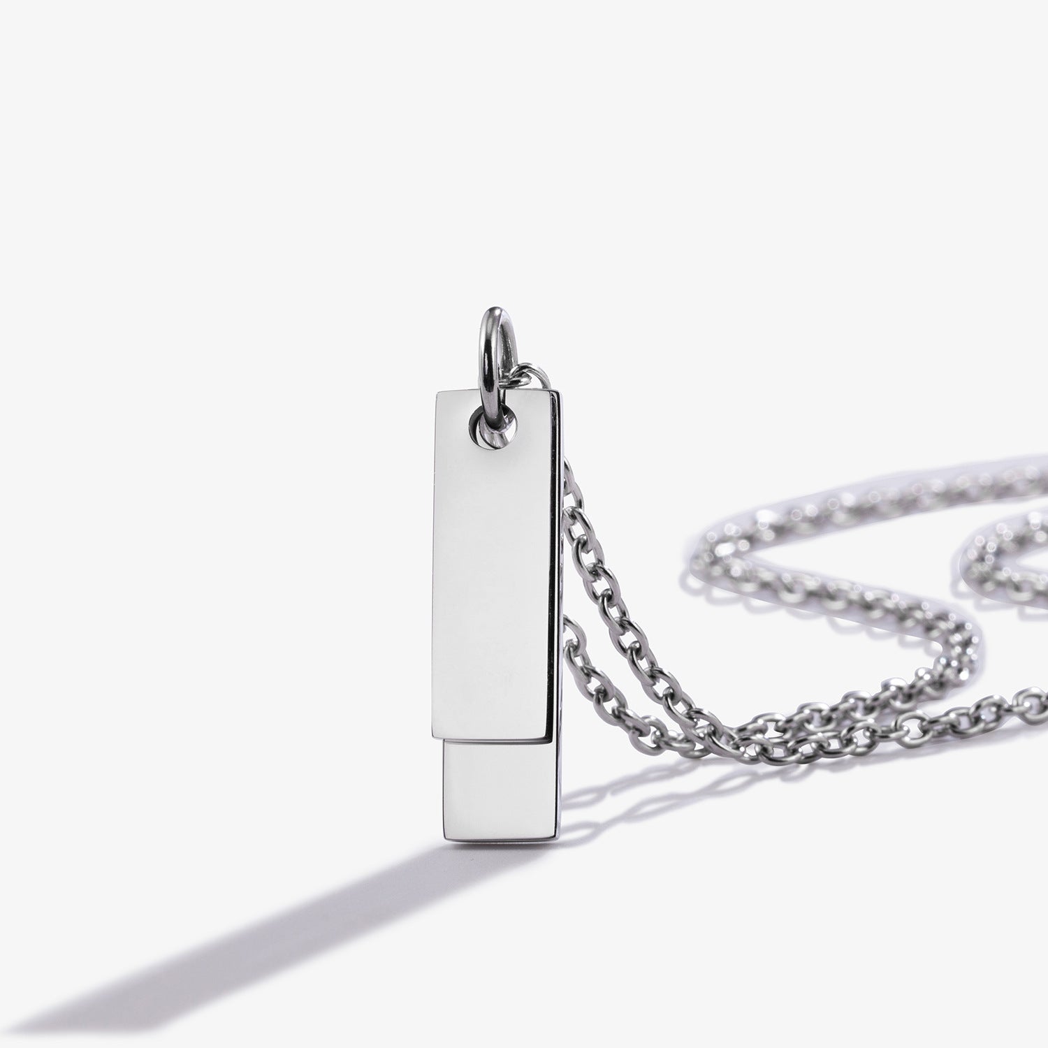 Dual-Tag Hip-Hop Necklace - Finely Polished