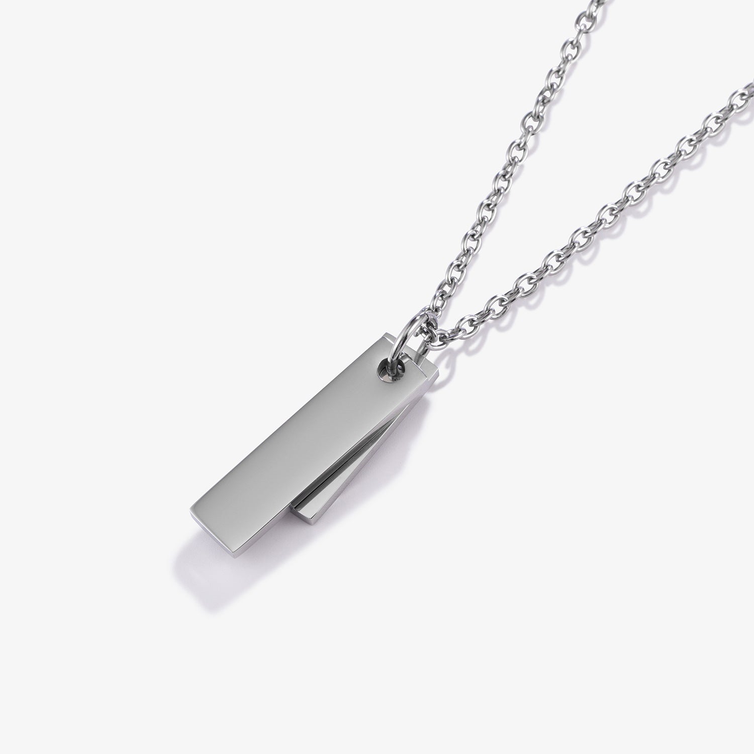 Dual-Tag Hip-Hop Necklace - Finely Polished