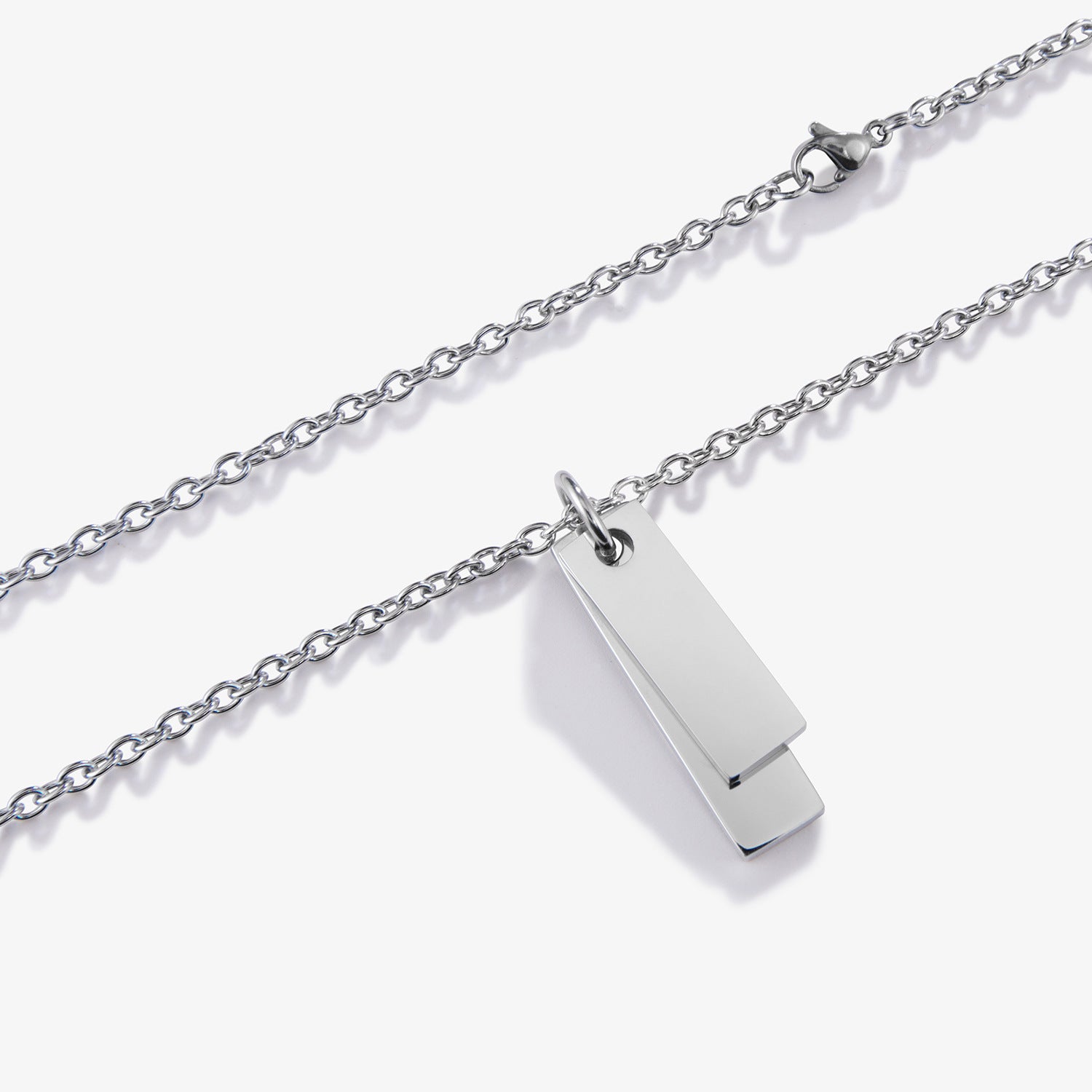 Dual-Tag Hip-Hop Necklace - Finely Polished