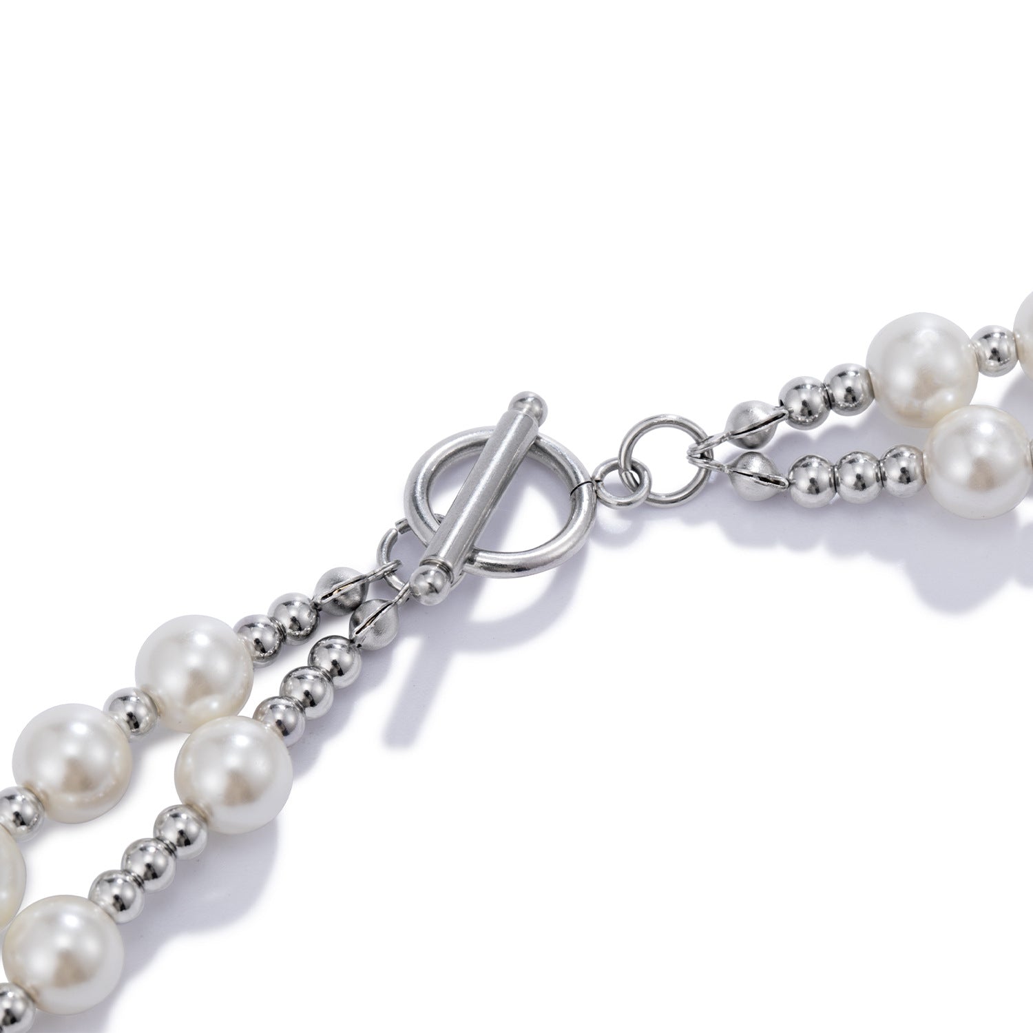 Celestial Radiance Cross & Pearl Layered Necklace