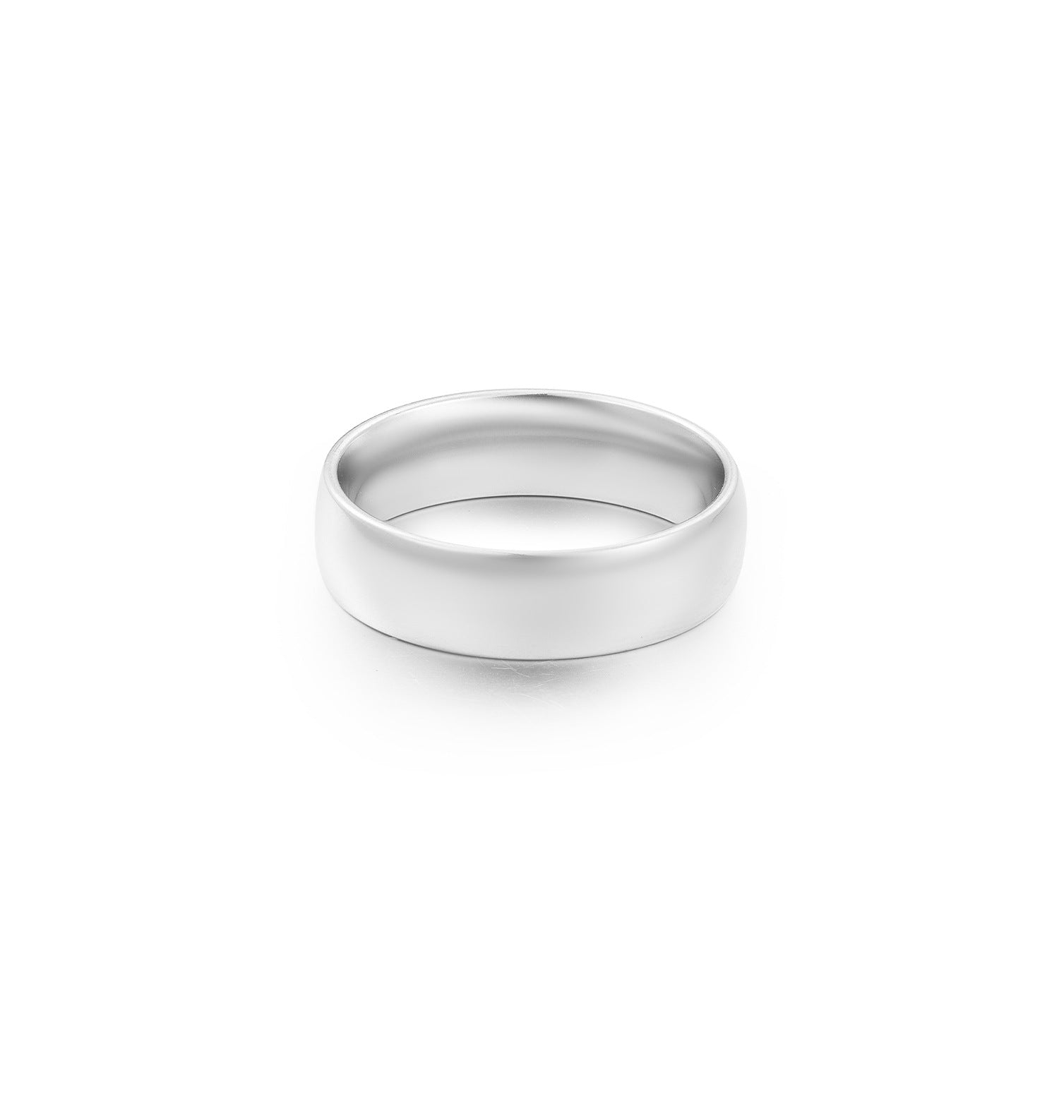 Sleek Titanium Steel Curved Ring