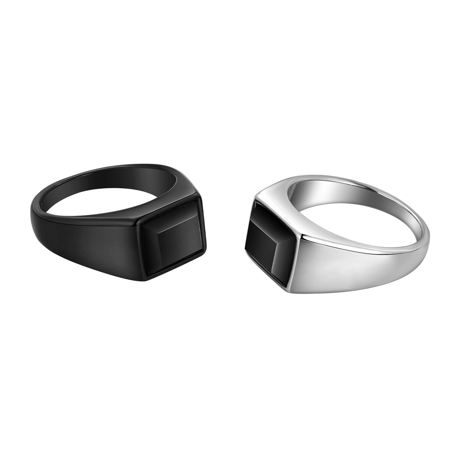 Minimalist Faux Gem Ring - Stylish Stainless Steel Unisex Band