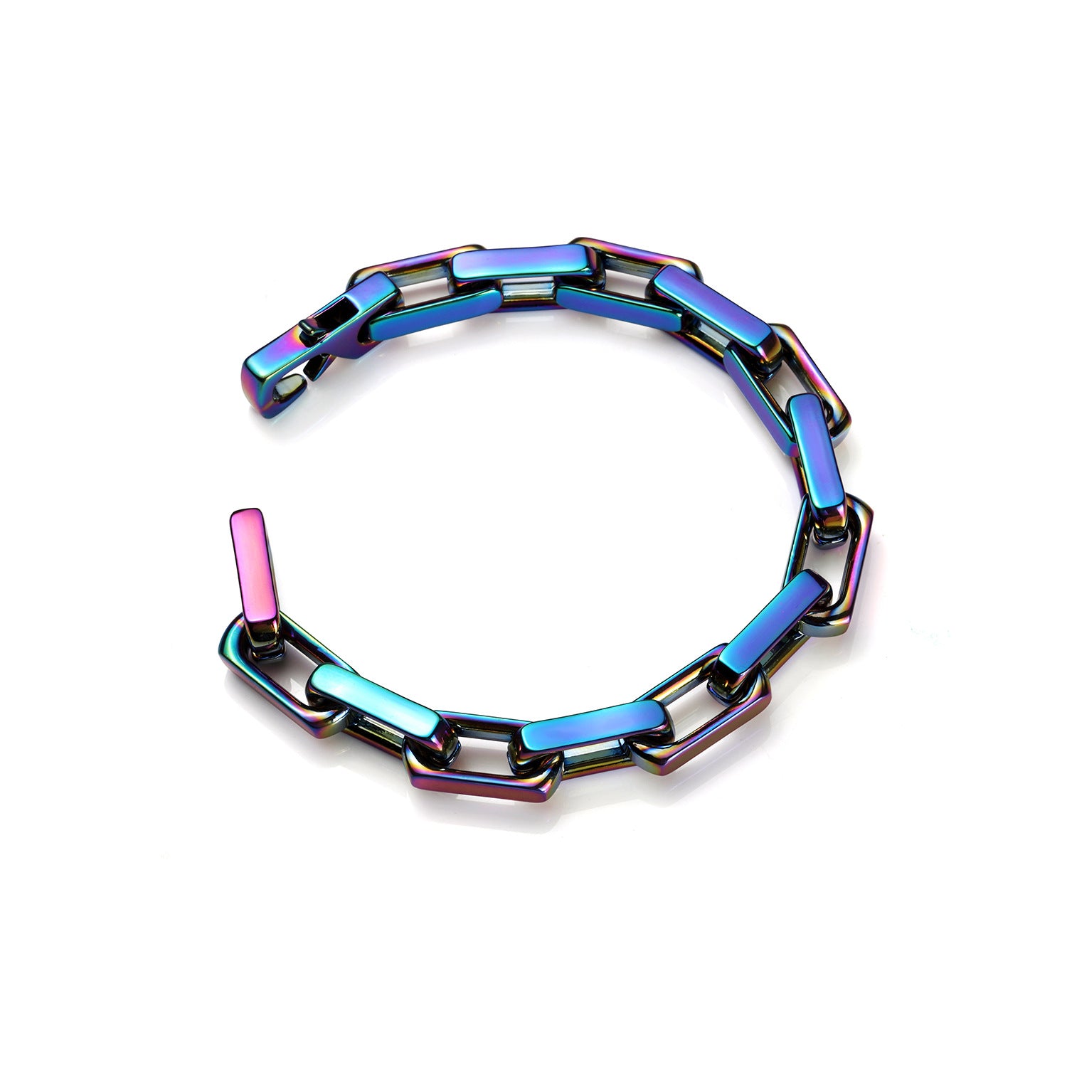 Fire-Tempered Colorblock Hip-Hop Bracelet